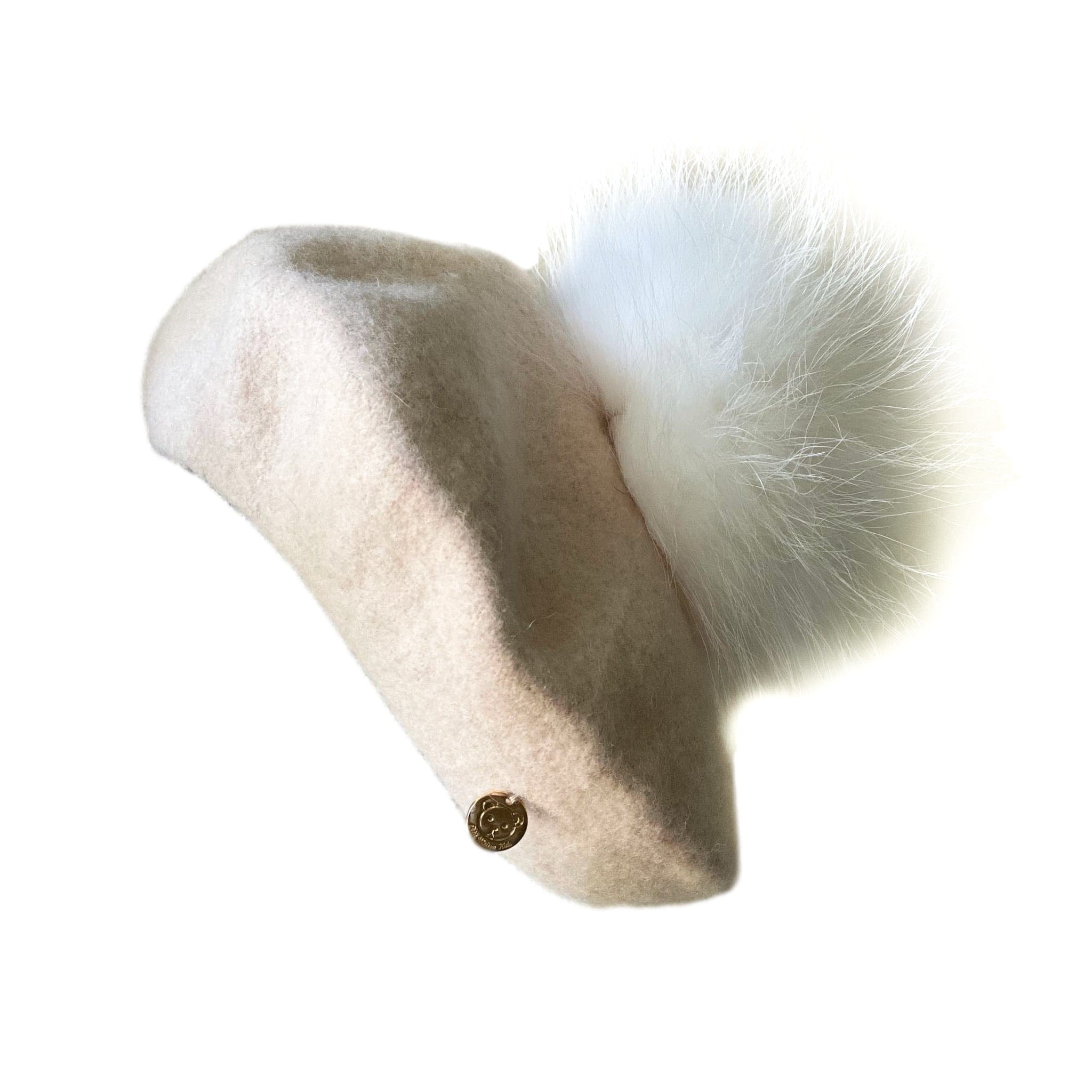 Cream Wool Beret - Petite Maison Kids