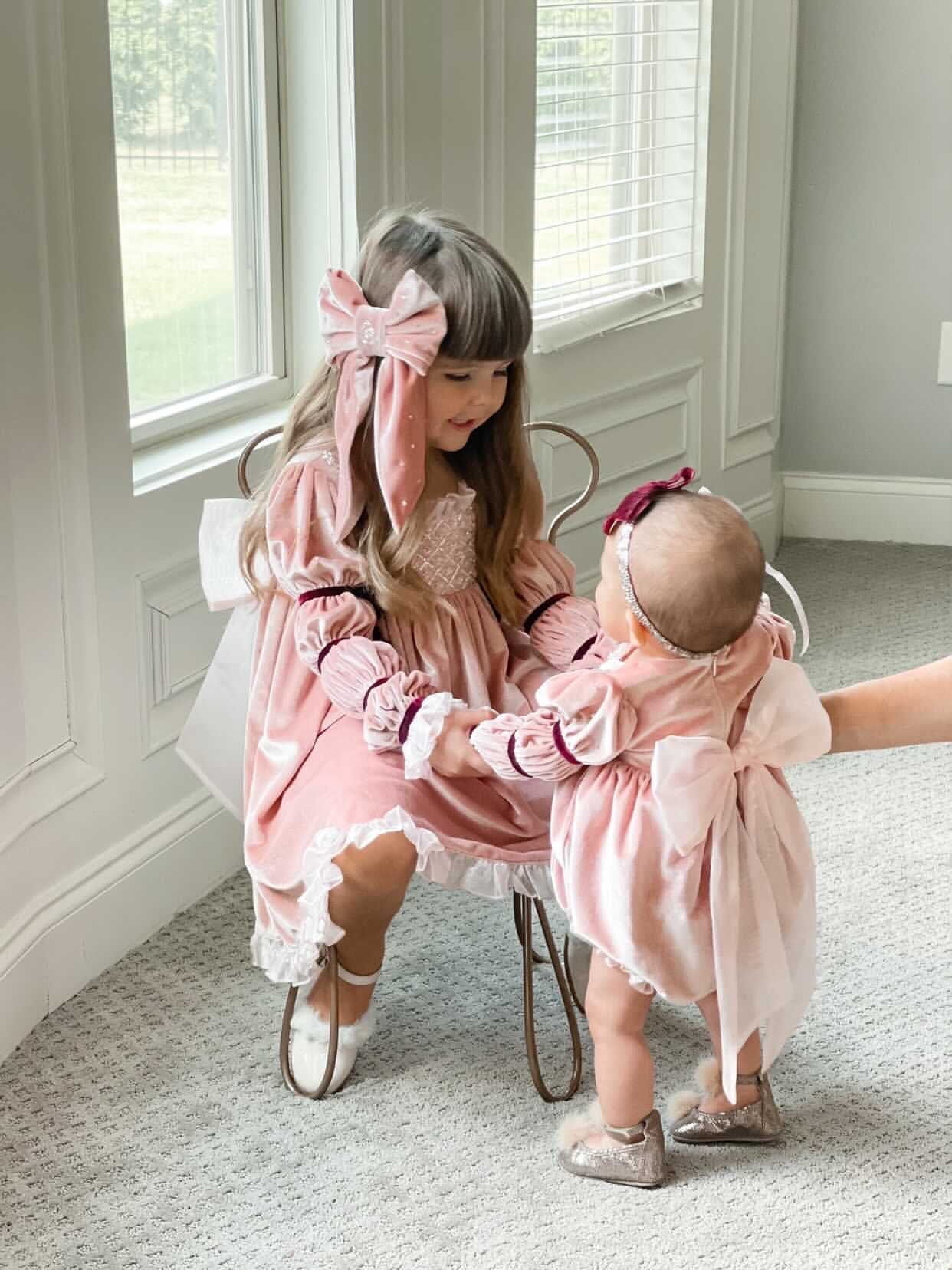 Juliette Velvet Romper - Petite Maison Kids