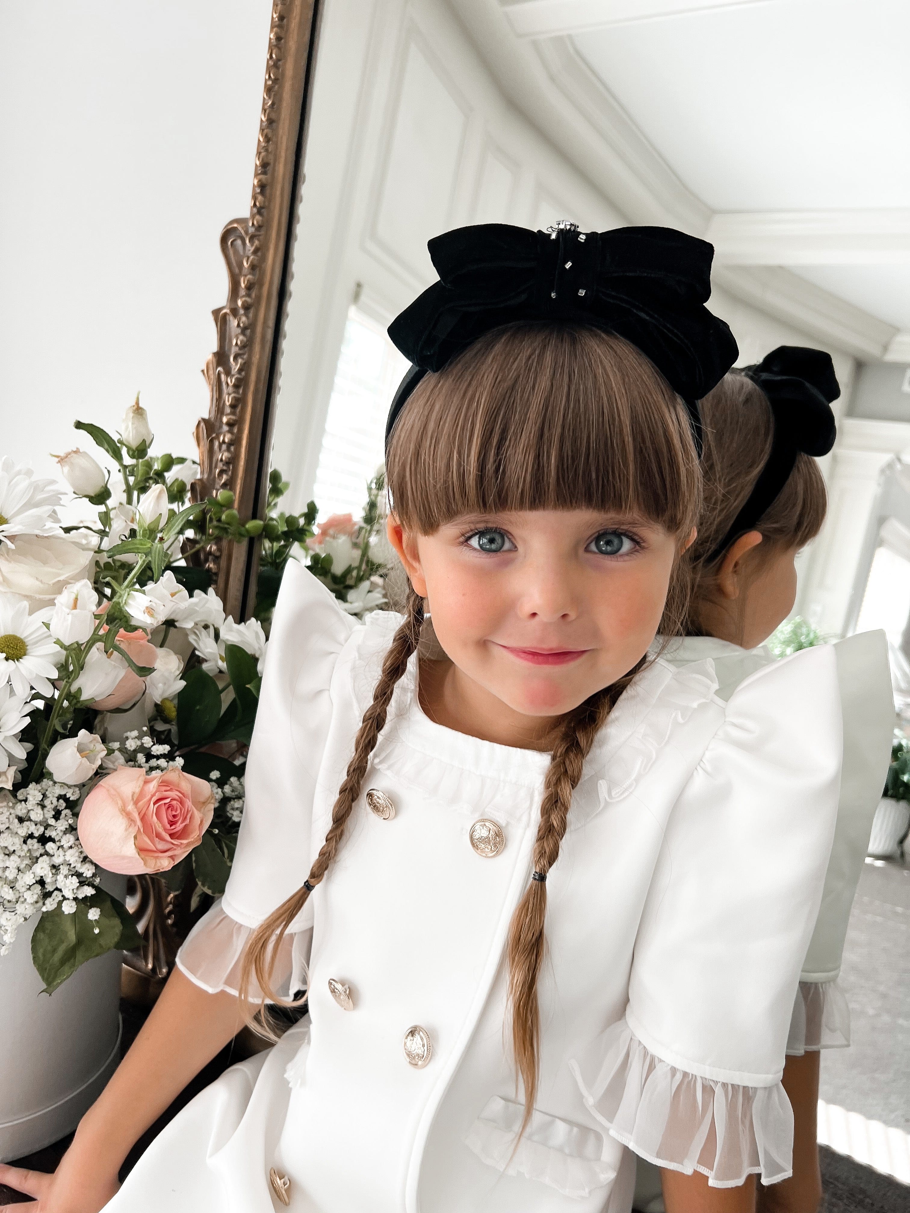 Audrey Black Velvet Headband - Petite Maison Kids