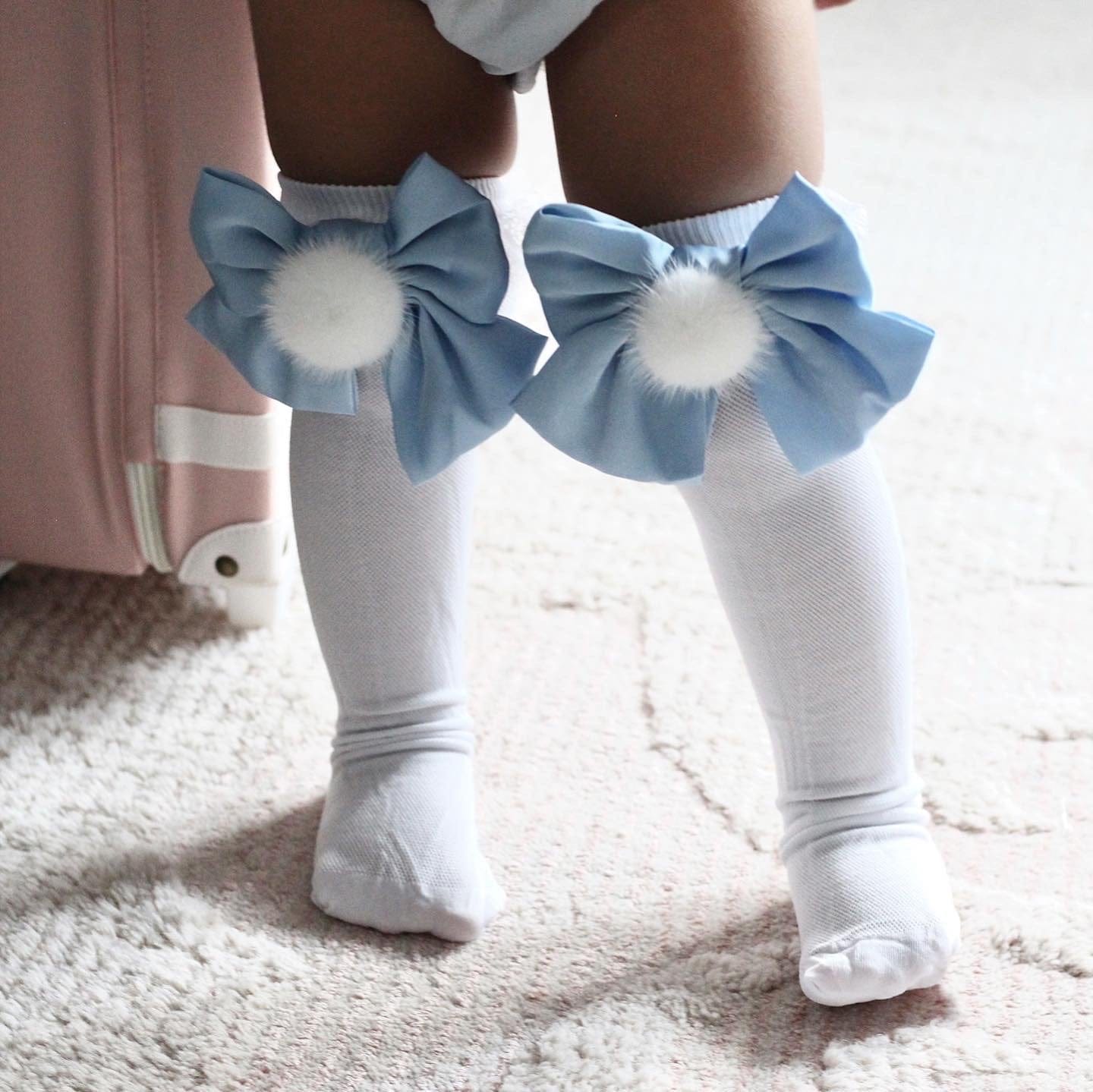 Lana Ruffle Socks with Poms and Bows - Petite Maison Kids