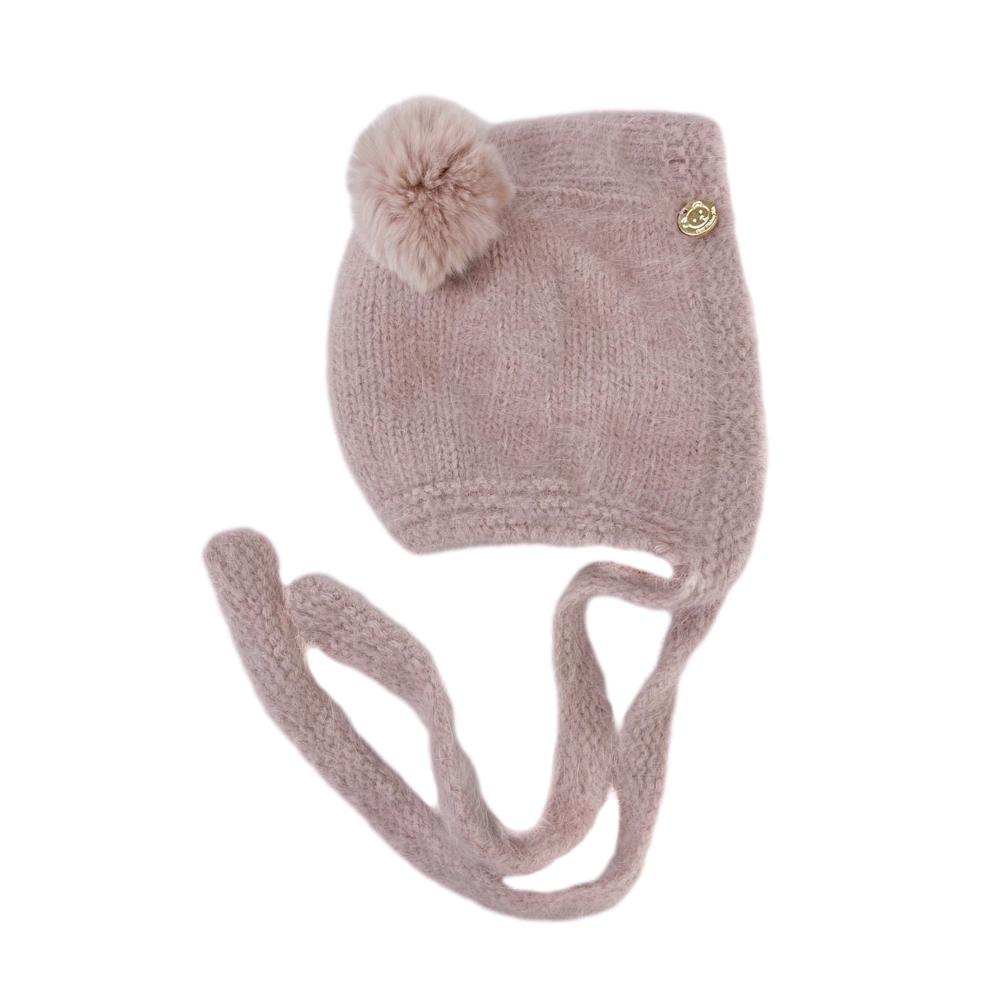 Dusty Pink Cashmere Teddy Hat - Petite Maison Kids