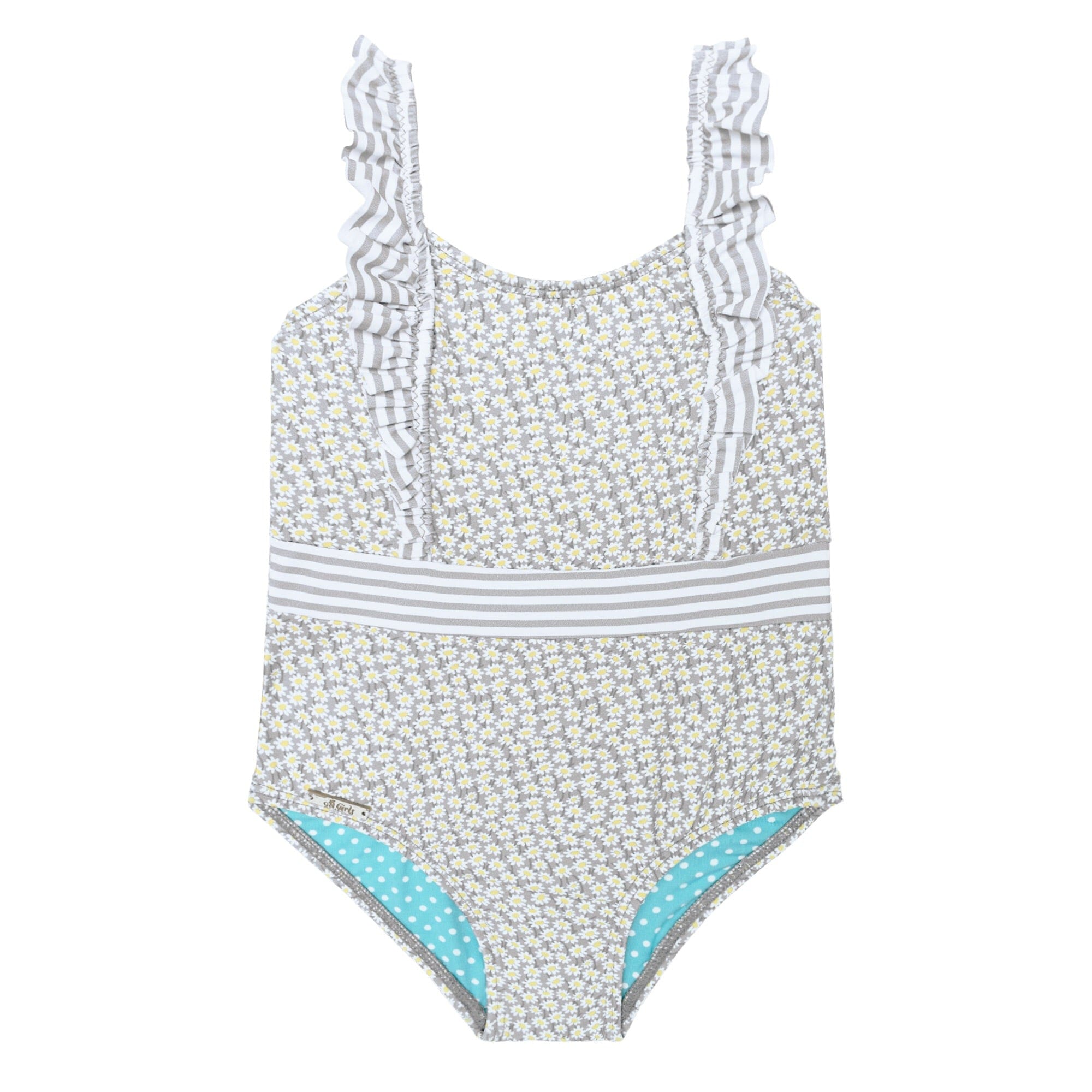 Grey Daisies Swimsuit - Petit Maison Kids