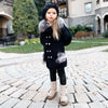 Milana Noir Sweater Coat - Petite Maison Kids