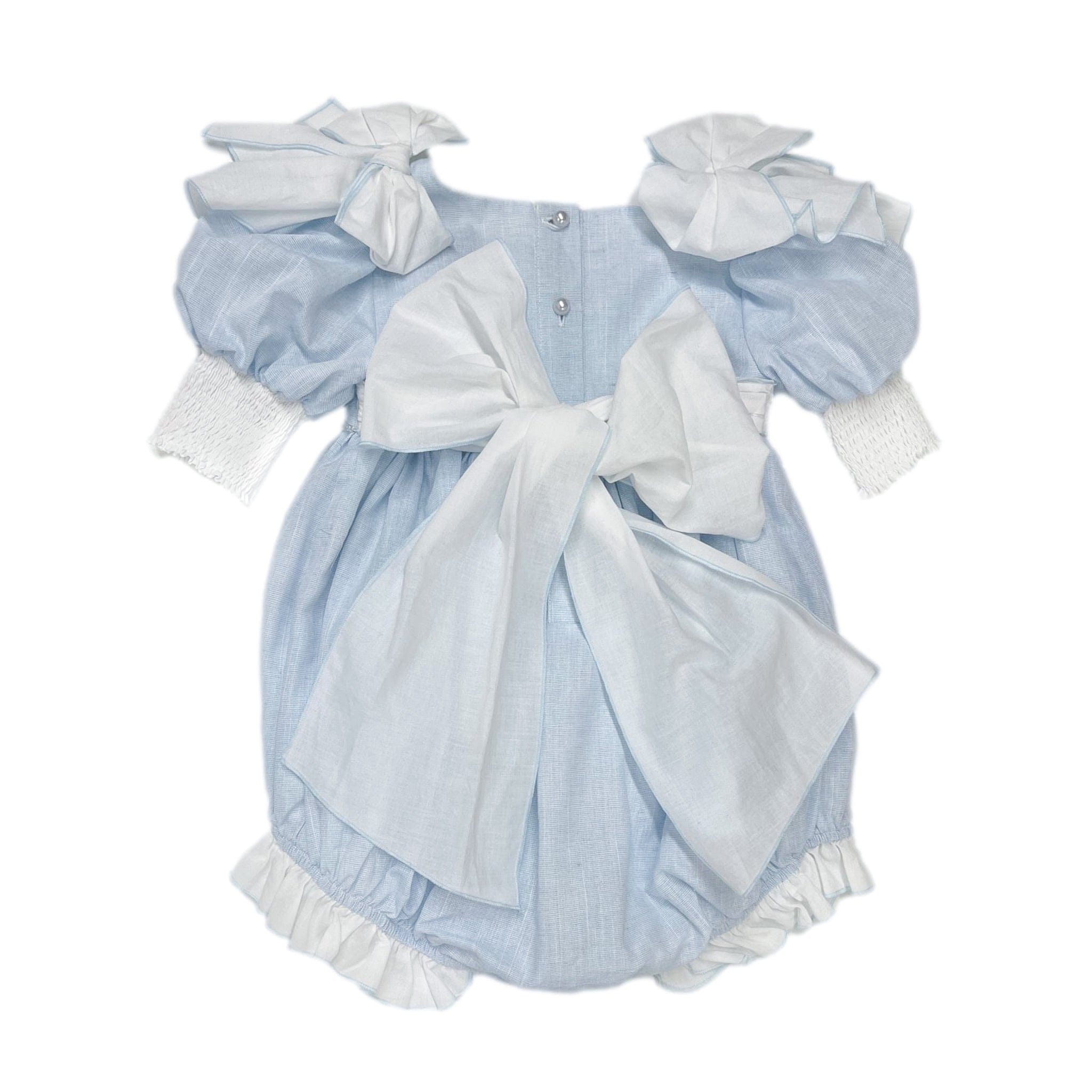 Charlotte Baby Blue Romper - Petite Maison Kids