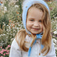 Honeycomb Blue Cashmere Bonnet - Petite Maison Kids