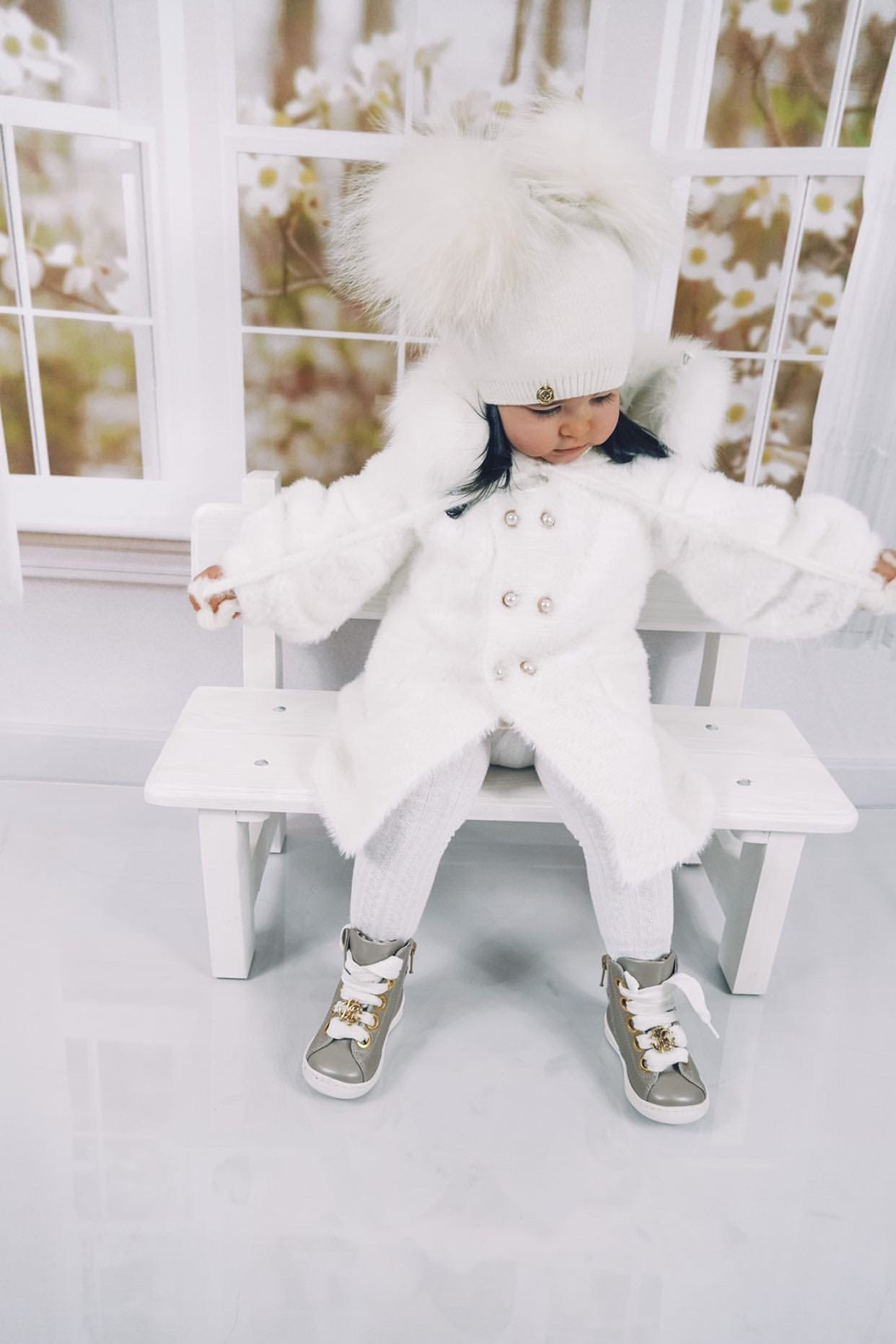 Nikita Double Pom Angora Hat - Petite Maison Kids