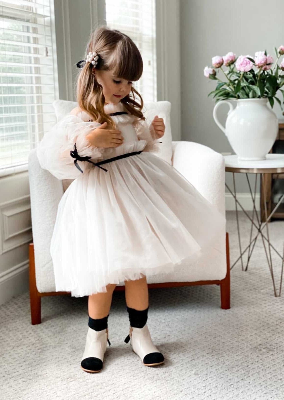 Coco Caramel Tulle Dress - Petite Maison Kids