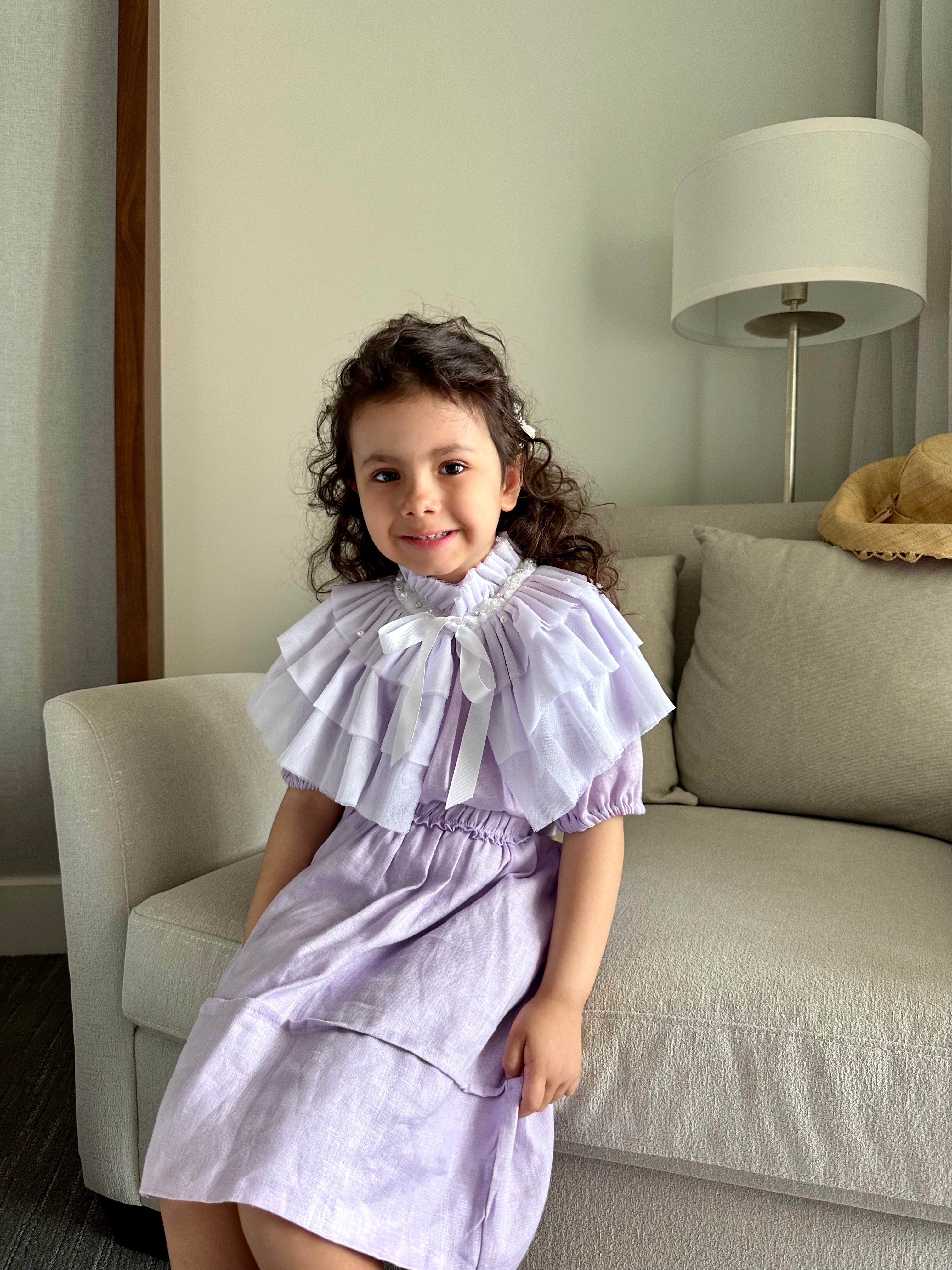 Ariel Lavender Victorian Tulle Cape