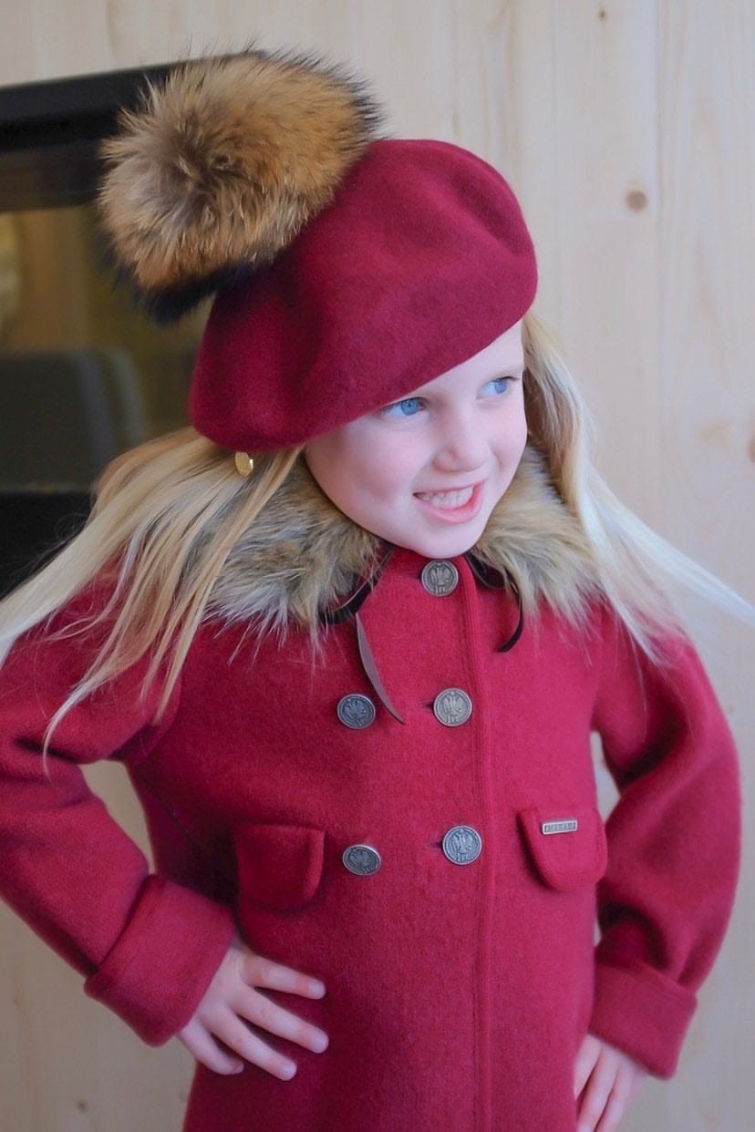 Wool Beret with Pom Pom - Petite Maison Kids