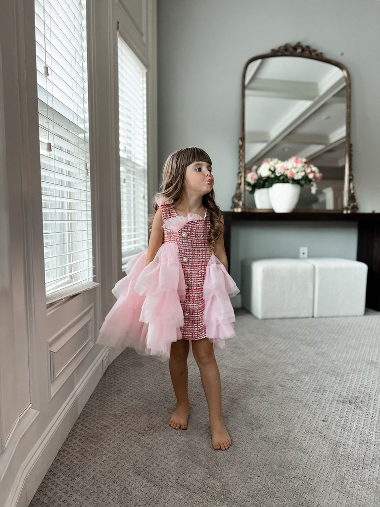 Girls Kitt Tweed Mini Dress