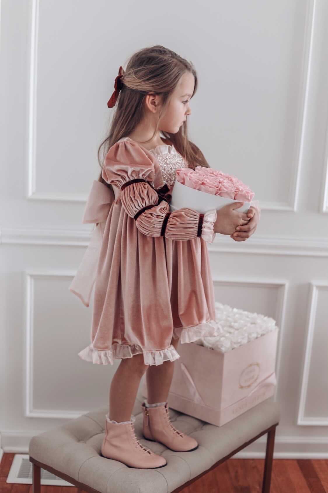 Juliette Velvet Dress - Petite Maison Kids