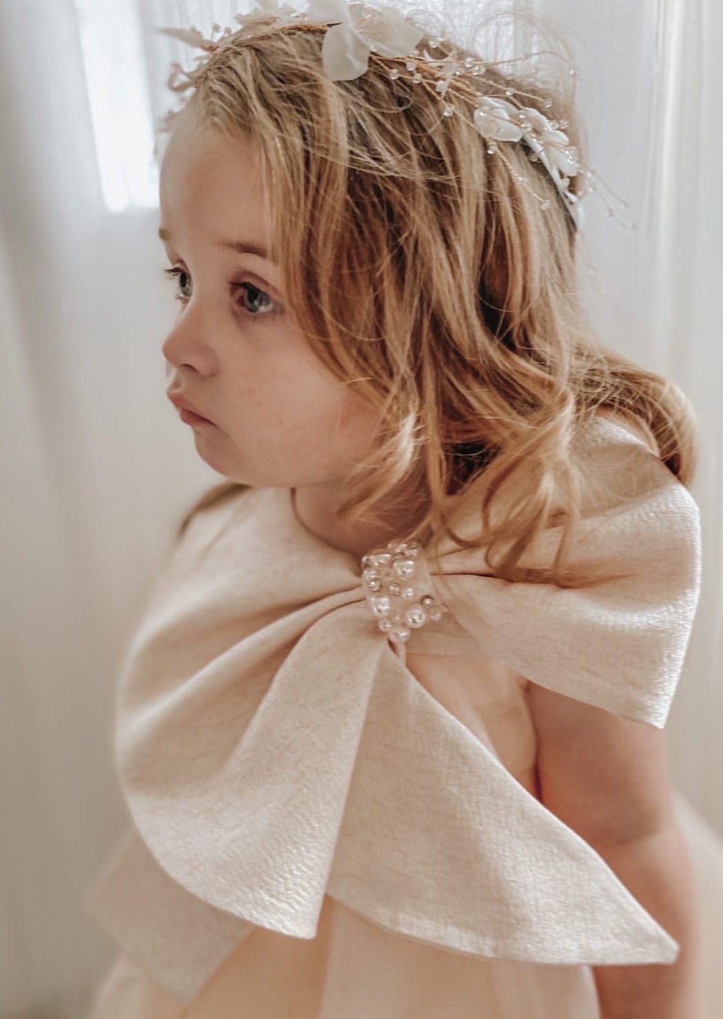 Jackie Peach Dress - Petite Maison Kids