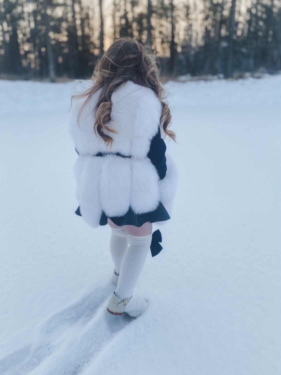 Luxurious White Fox Vest - Petite Maison Kids