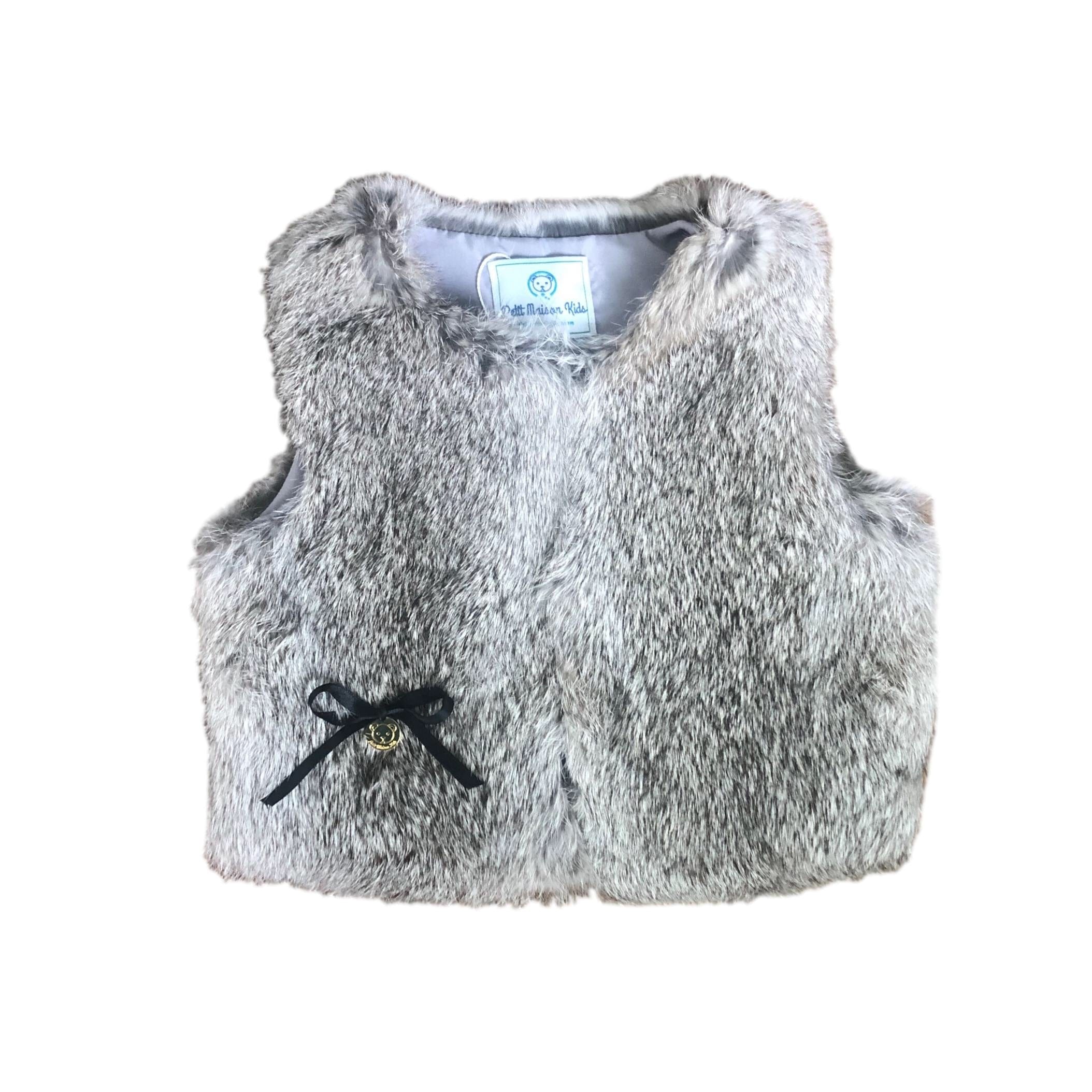 Grey Rabbit Vest - Petit Maison Kids