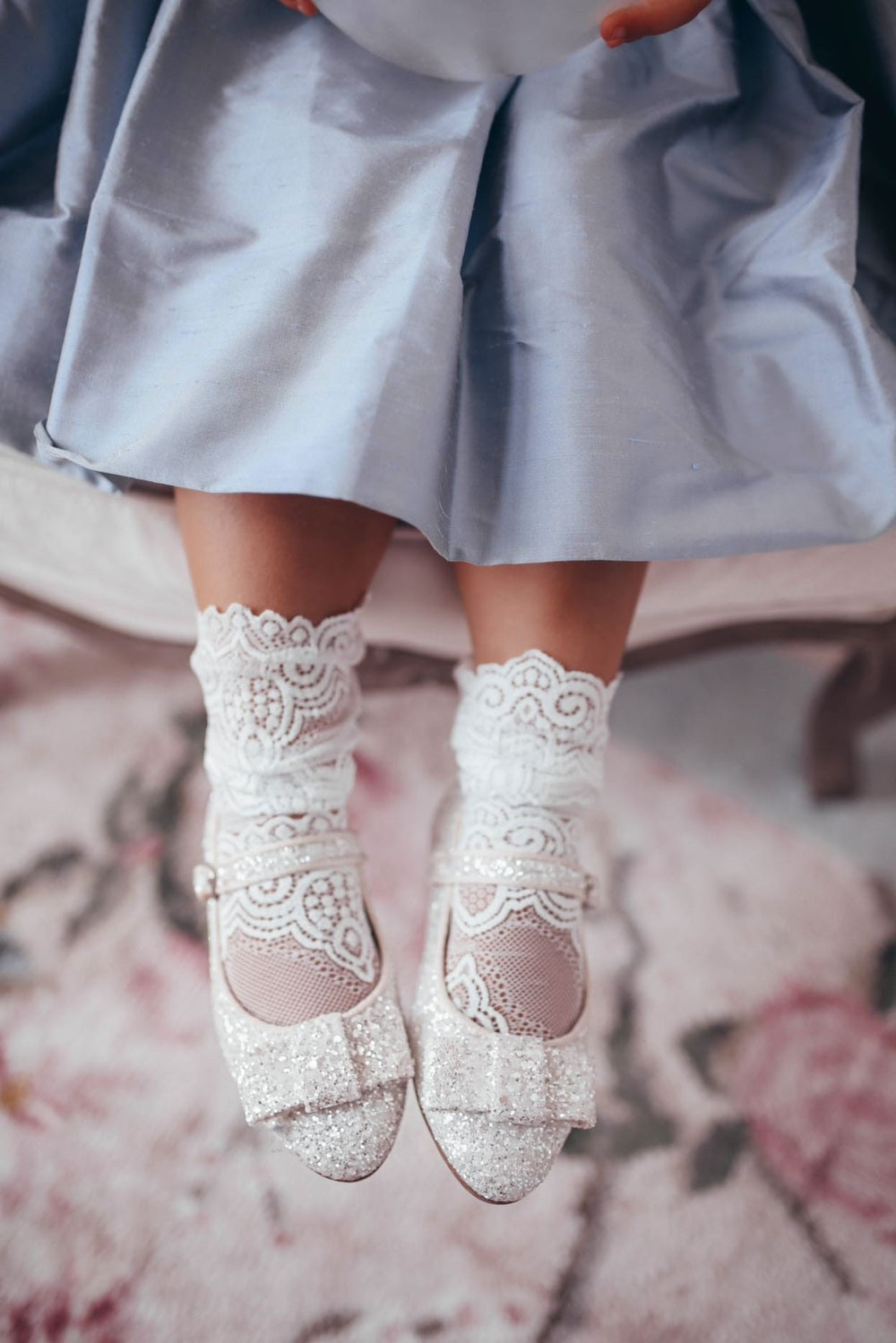Alice × Samansa Mos2 Embroidered Border High Socks Black main image 1