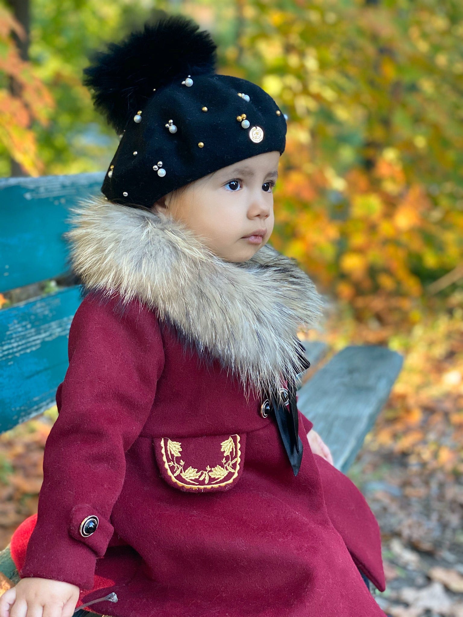 Baby Wool Berets with Pearls - Petite Maison Kids