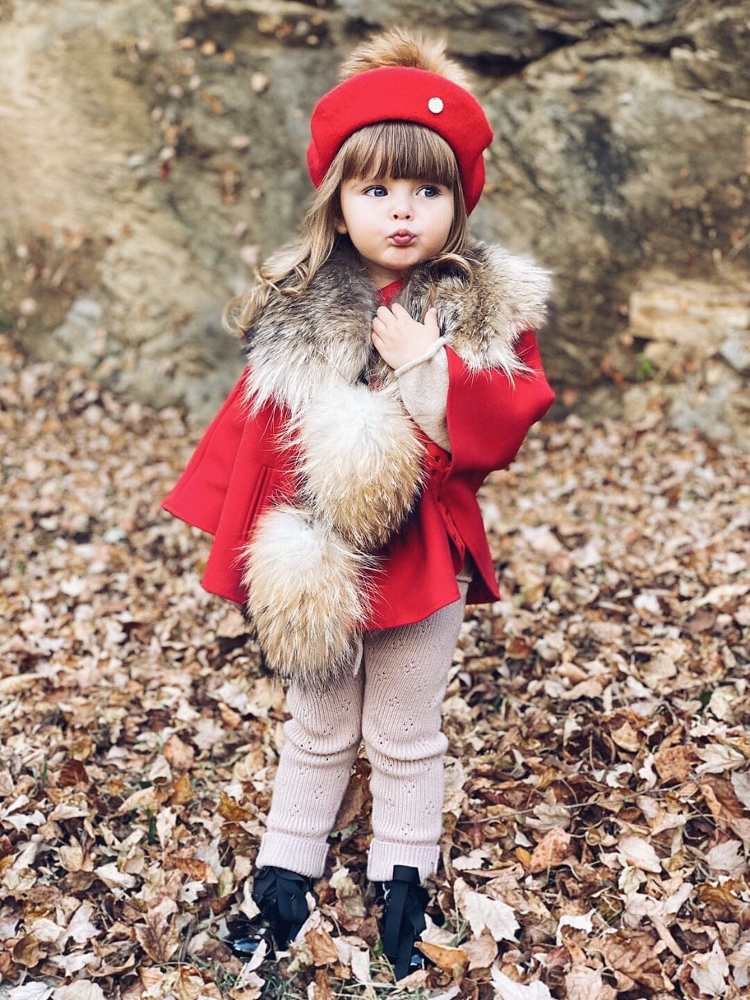 Wool Beret with Pom Pom - Petit Maison Kids