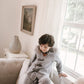 Honeycomb Grey Cashmere Pram Coat with Grey Trim - Petite Maison Kids