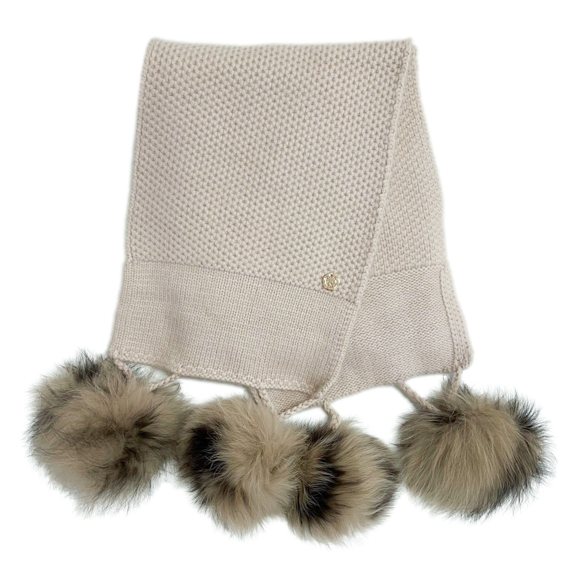 Honeycomb Beige Cashmere Scarf - Petite Maison Kids