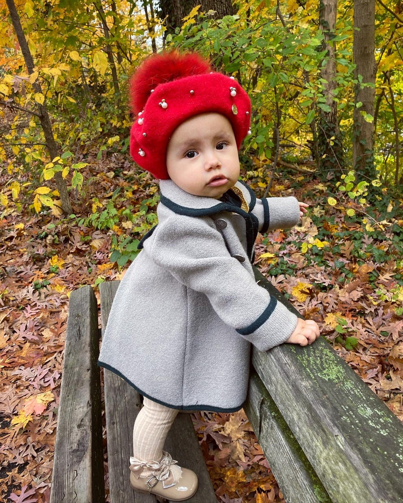 Baby Wool Beret with Pearls – Petite Maison Kids