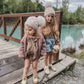 Sandstone Merino Wool Kids Double Pom Hat