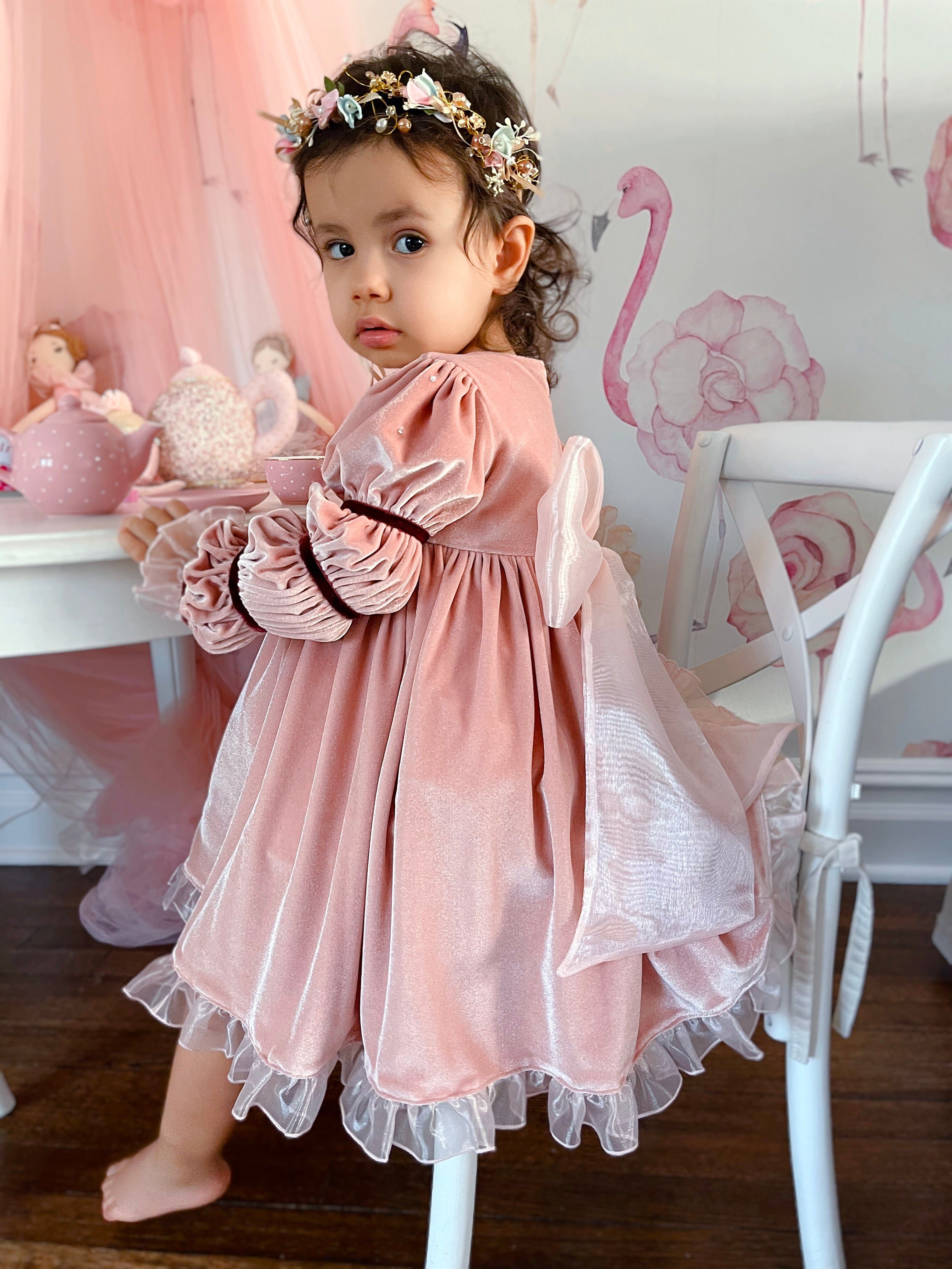 Juliette Velvet Dress - Petite Maison Kids