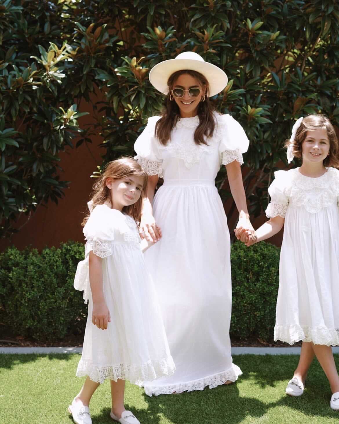 Katherine Embroidered Linen Mom Dress - Petite Maison Kids