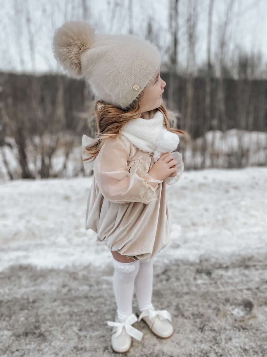 Helena Velour Romper - Petite Maison Kids