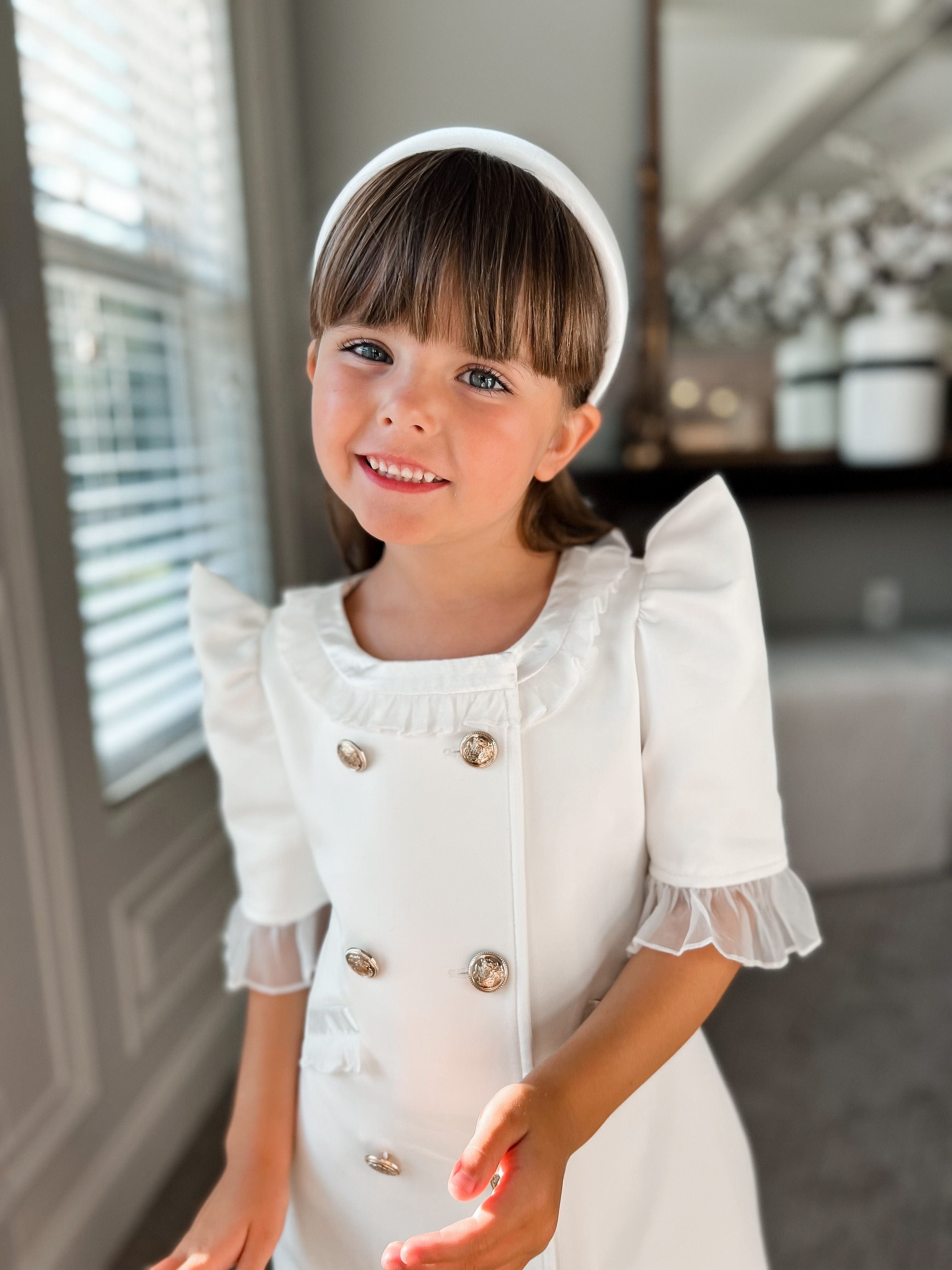 White Tuxedo Dress - Petite Maison Kids