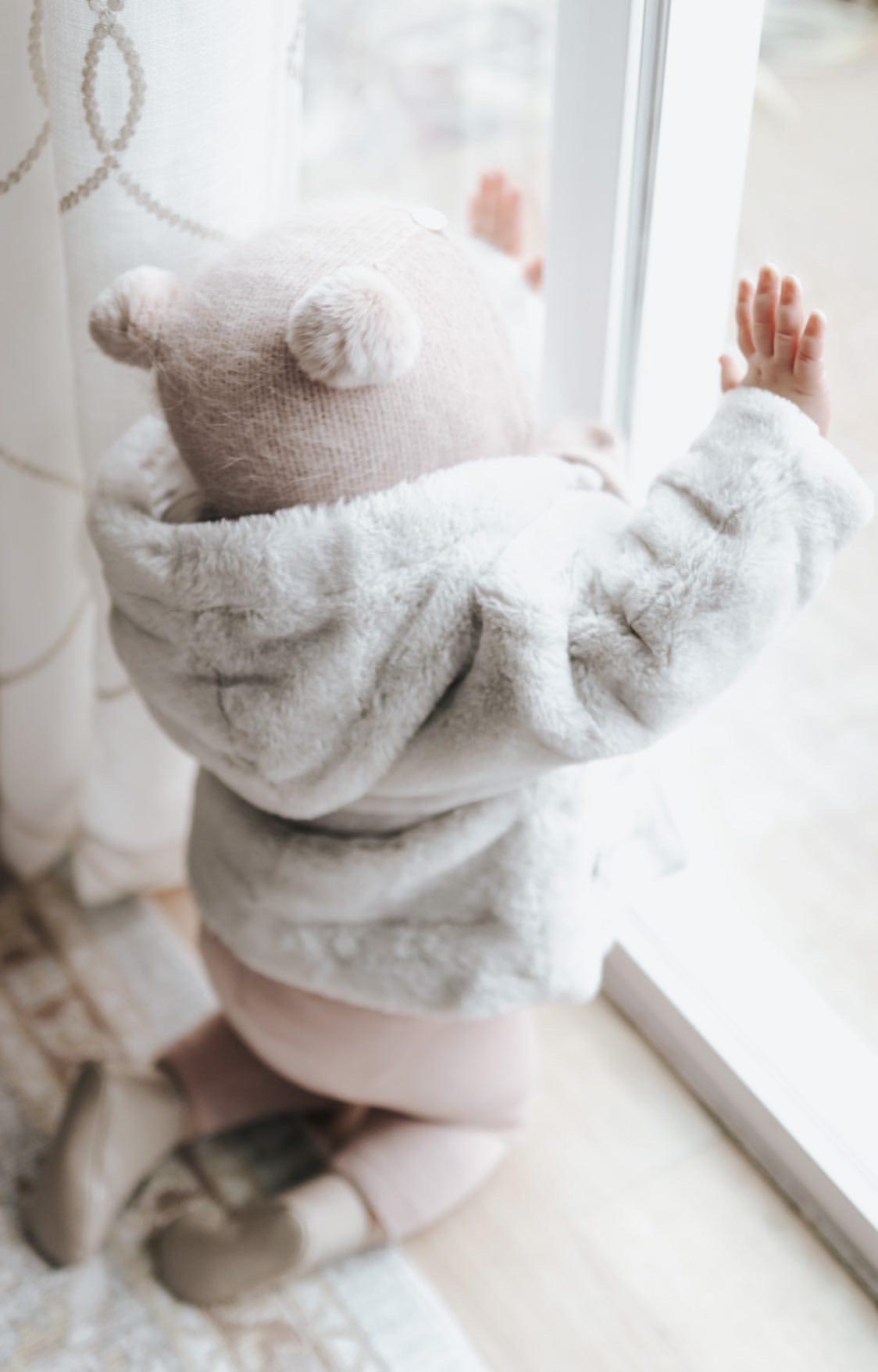 Dusty Pink Cashmere Teddy Hat - Petite Maison Kids