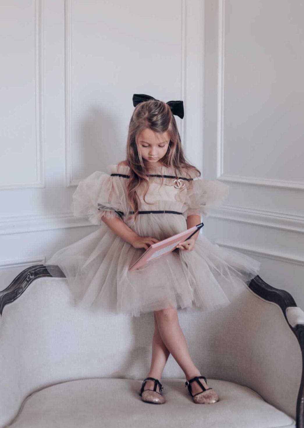 Coco Caramel Tulle Dress - Petite Maison Kids