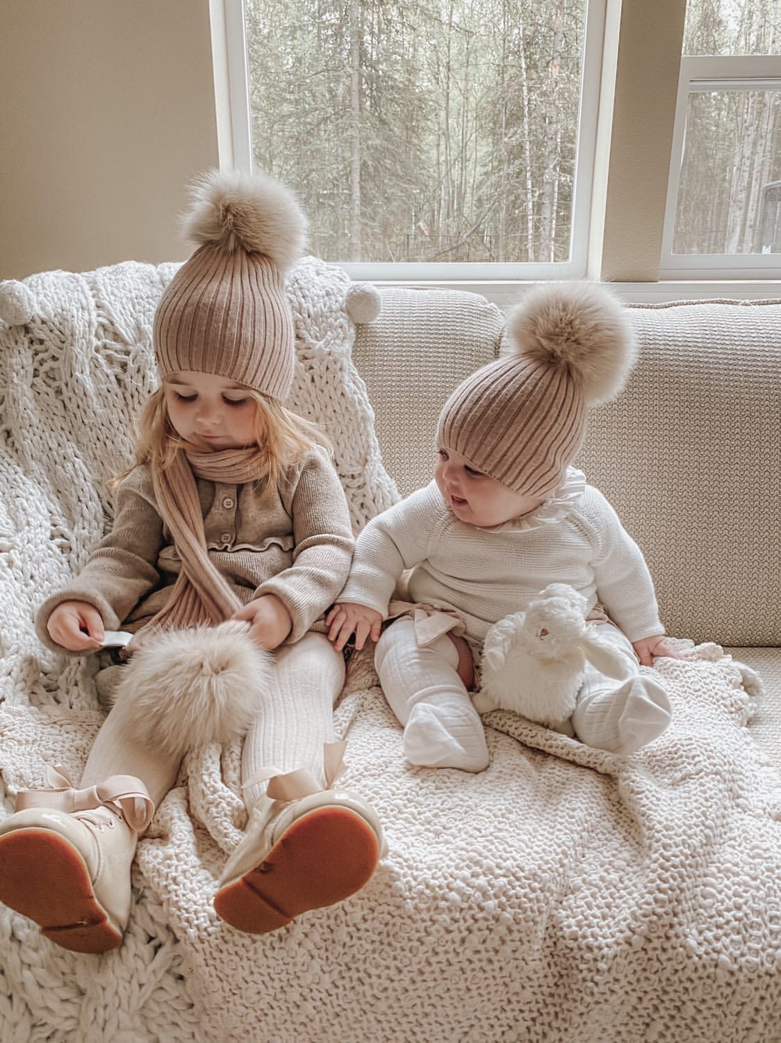 Misha Ribbed Angora Hat - Petite Maison Kids