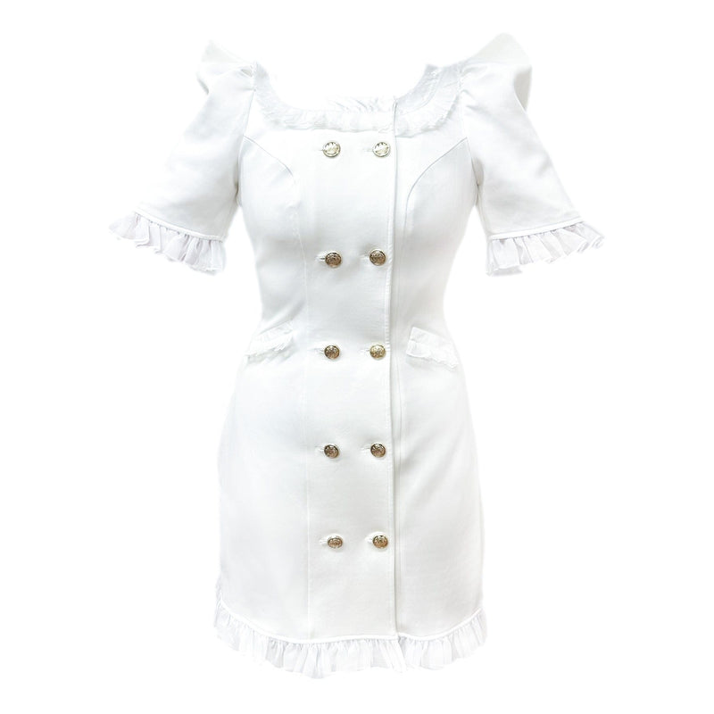 White Tuxedo Mom Dress