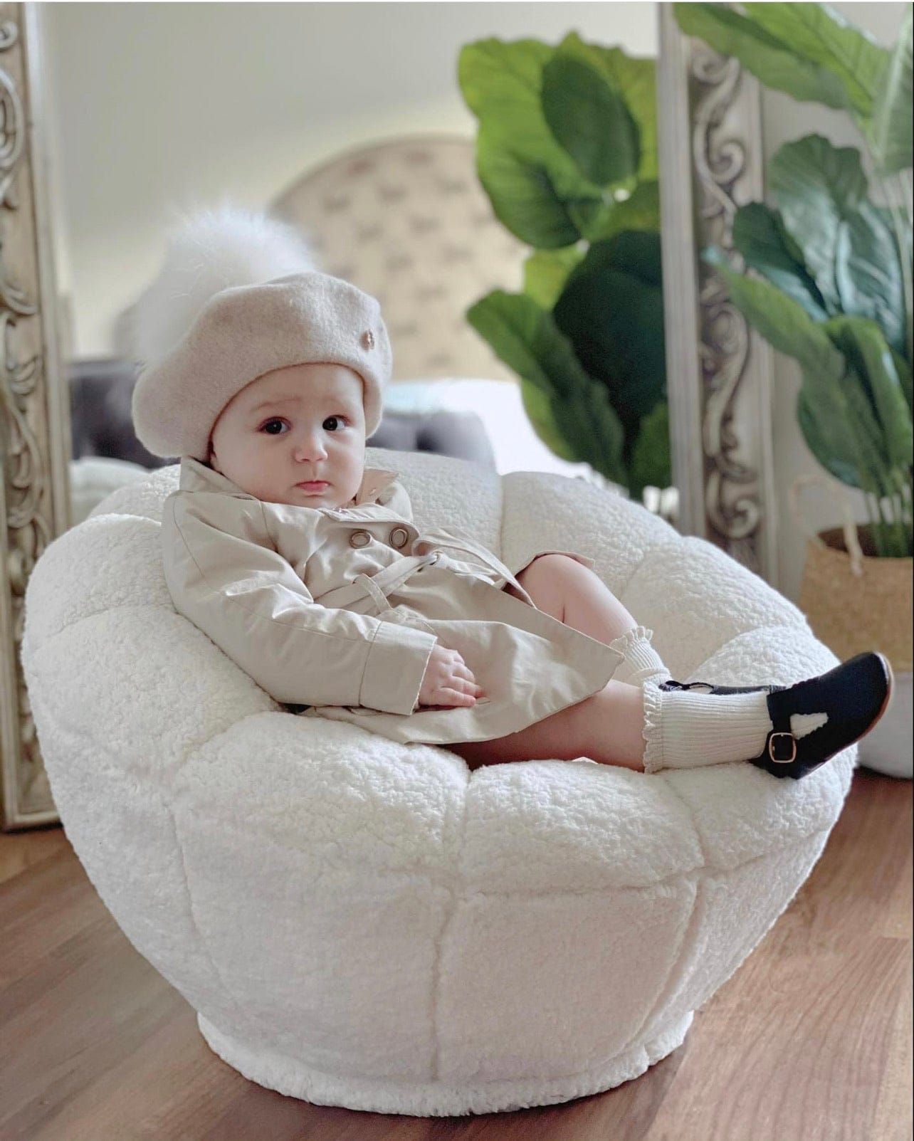 Cream Wool Beret - Petite Maison Kids