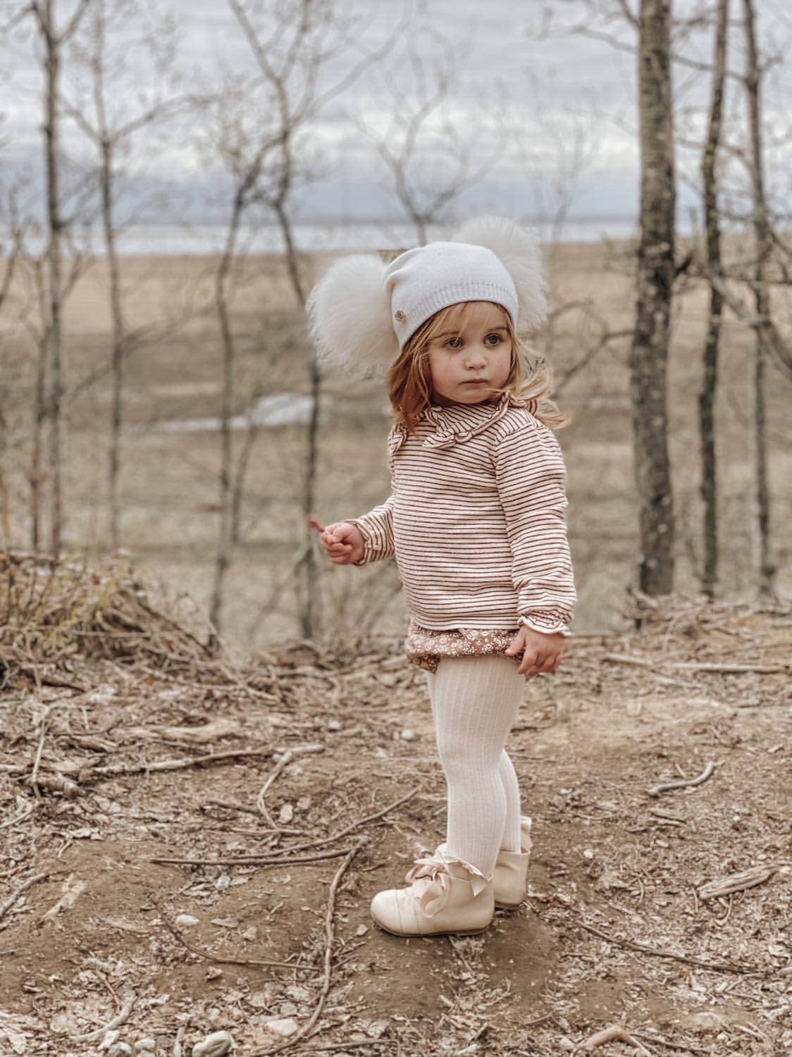 Nikita Double Pom Angora Hat - Petite Maison Kids