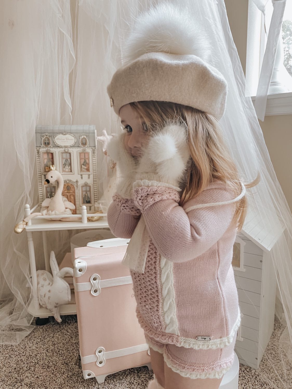 Cream Wool Beret - Petite Maison Kids