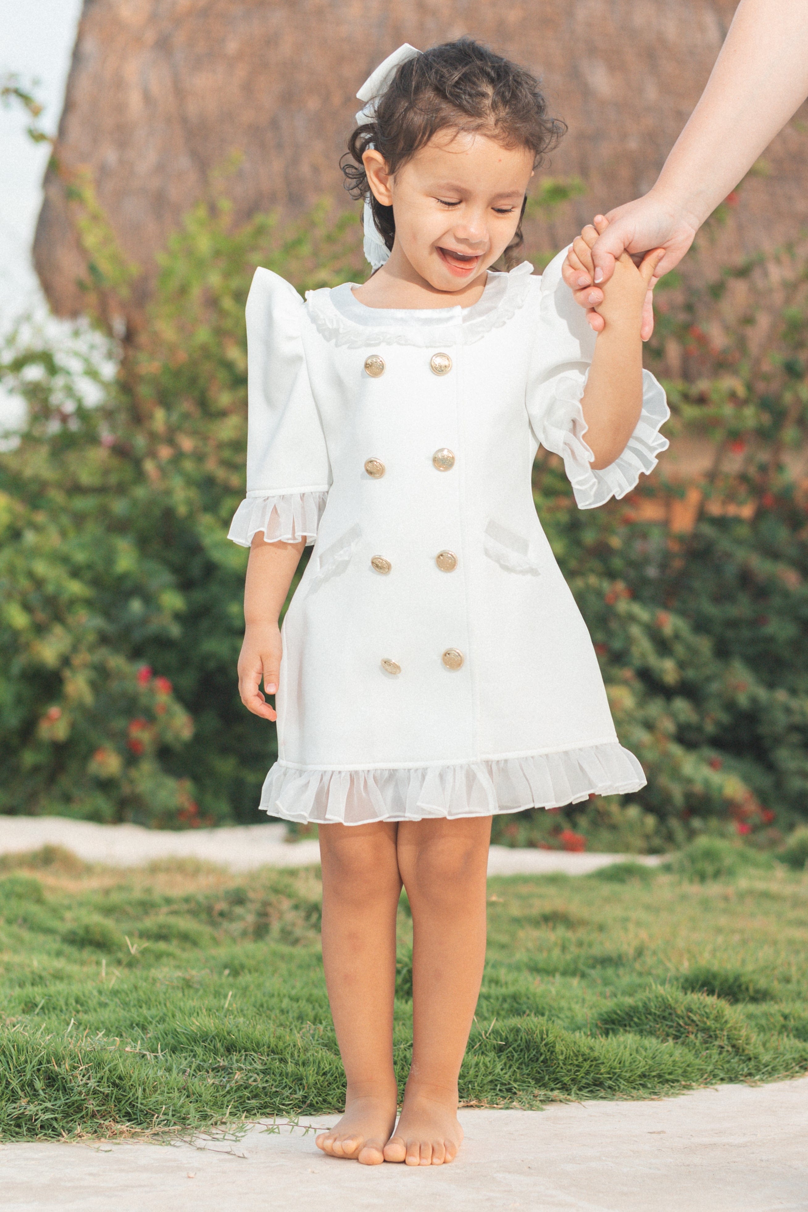 White Tuxedo Dress - Petite Maison Kids