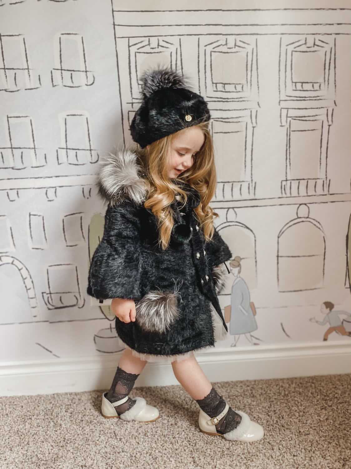 Milana Noir Beret - Petite Maison Kids