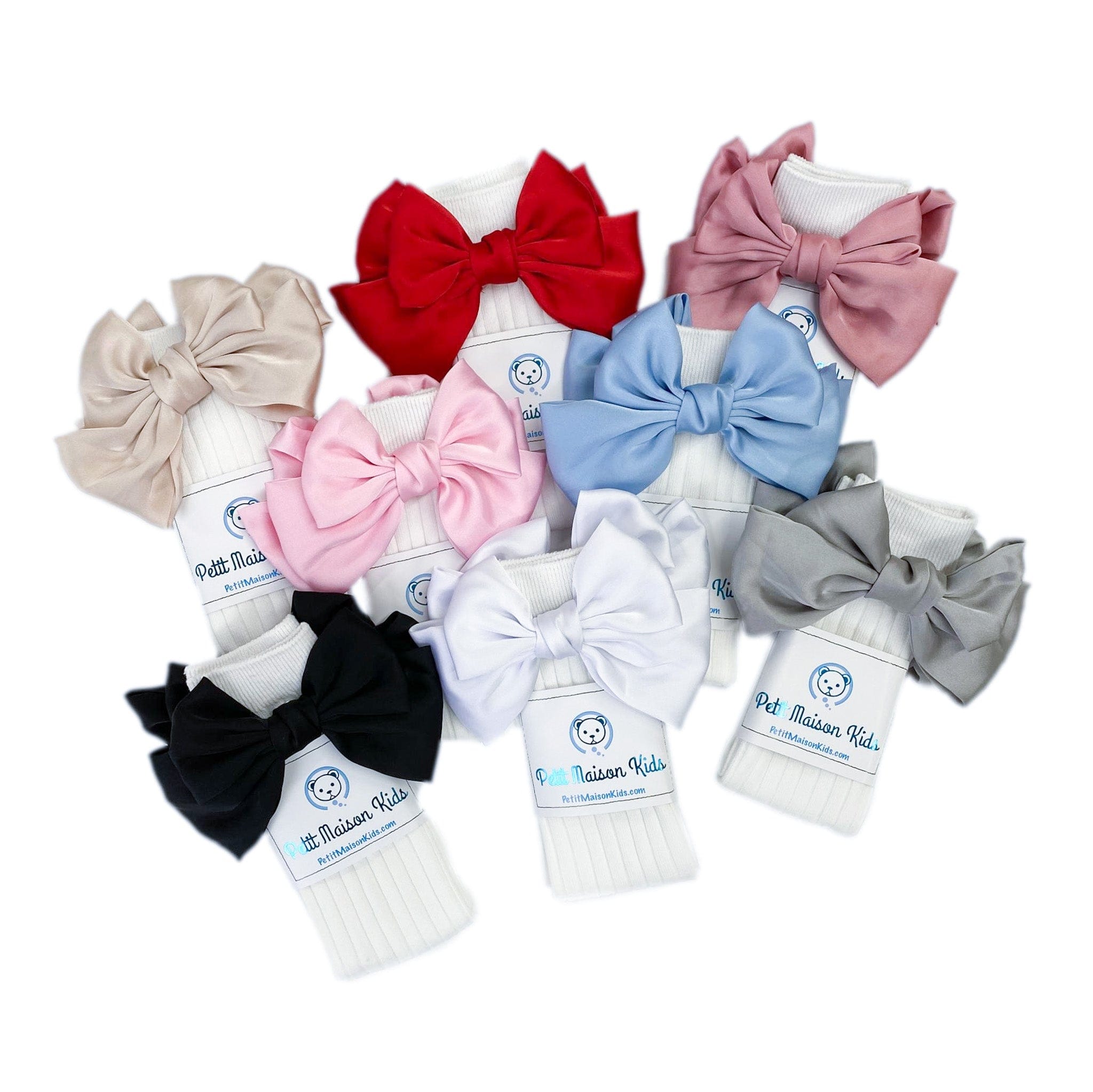 Abigail Satin Bow Socks - Petite Maison Kids