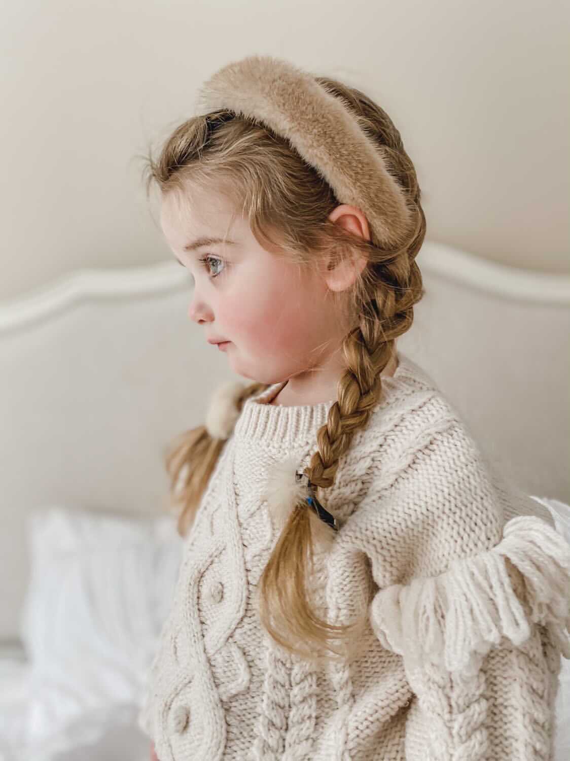 Beige Mink Headband - Petite Maison Kids