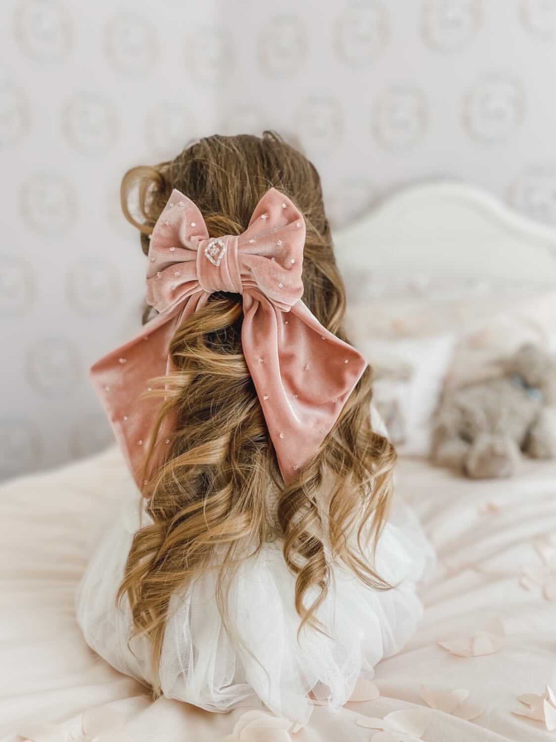 Juliette Velvet Hair Bow - Petite Maison Kids