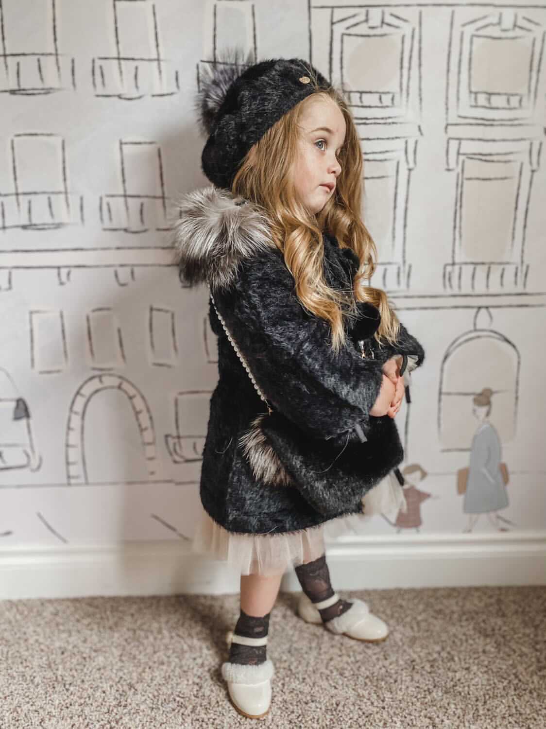 Milana Noir Beret - Petite Maison Kids