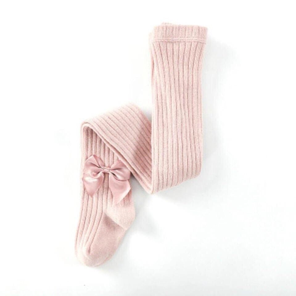 Ribbed Tights with Bows - Petit Maison Kids