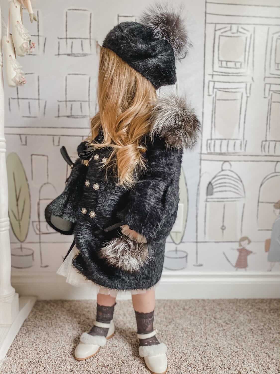 Milana Noir Beret - Petite Maison Kids