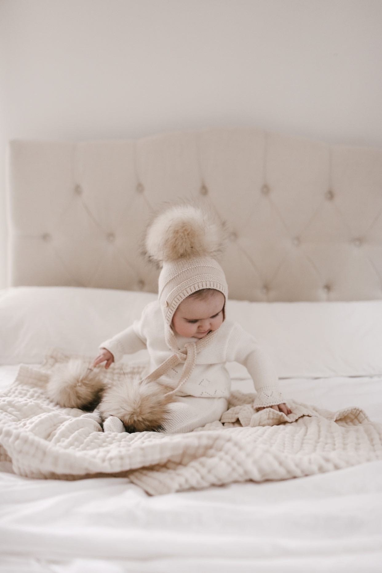 Pasha Three Pom Hat - Petite Maison Kids