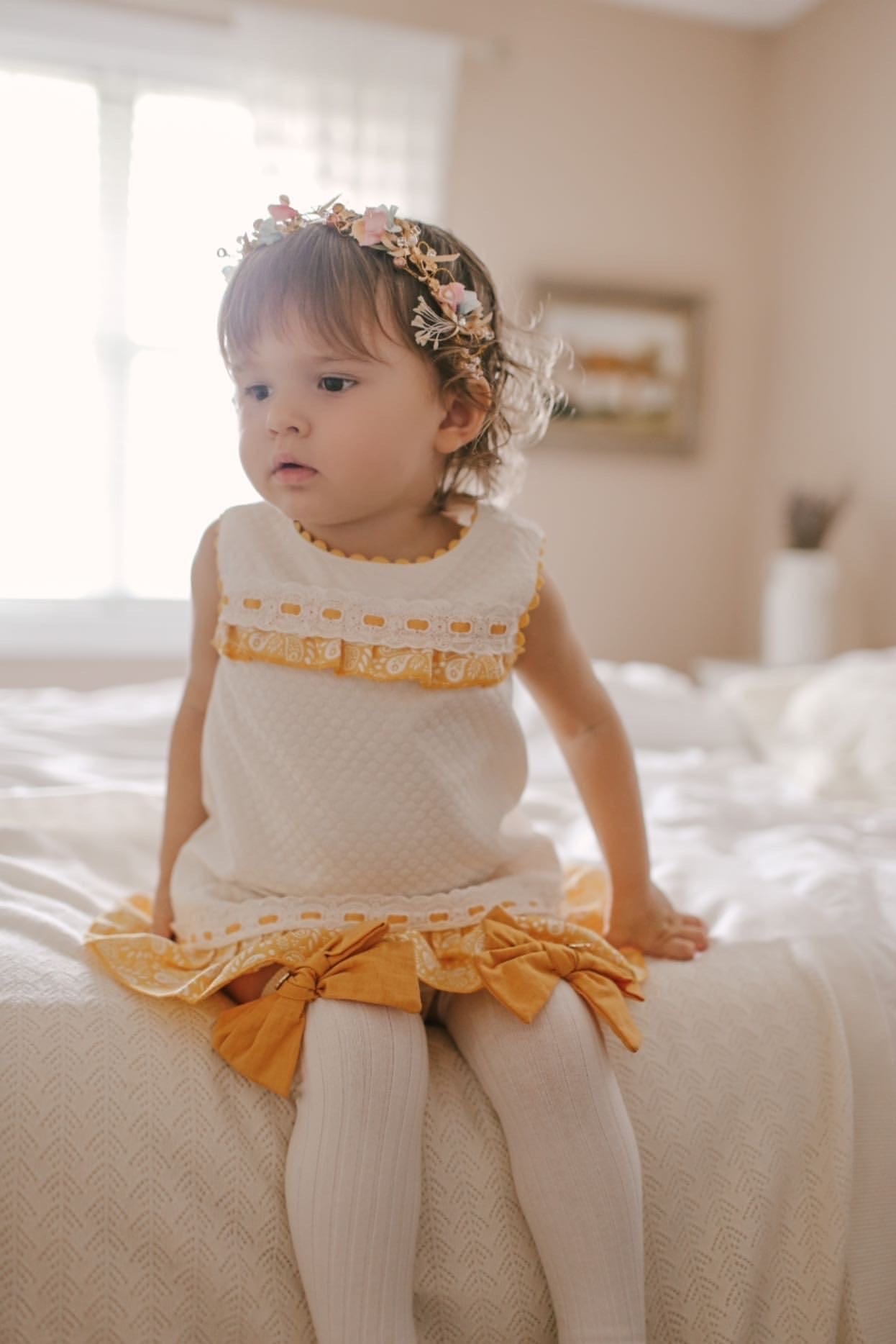 Rose Gold Flower Hair Garland - Petit Maison Kids