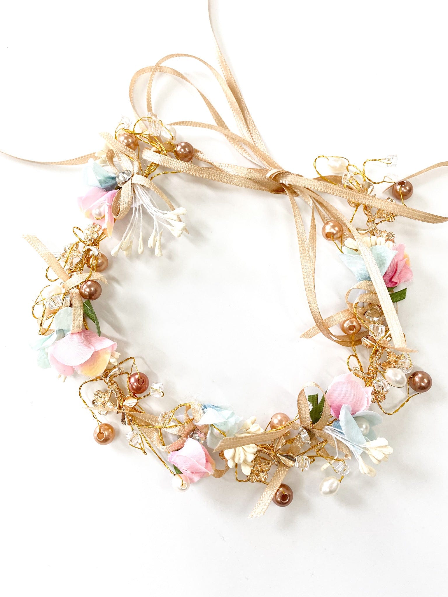 Rose Gold Flower Hair Garland - Petit Maison Kids