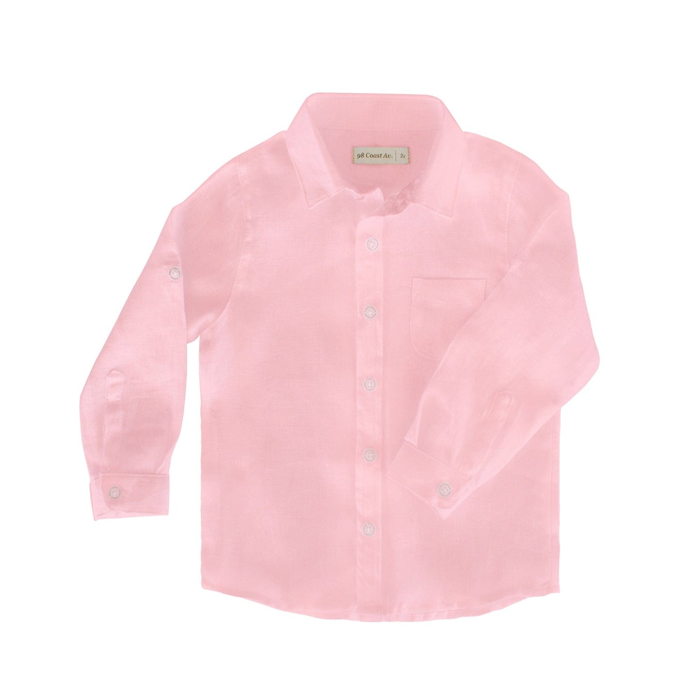 Pink Linen Shirt - Petit Maison Kids