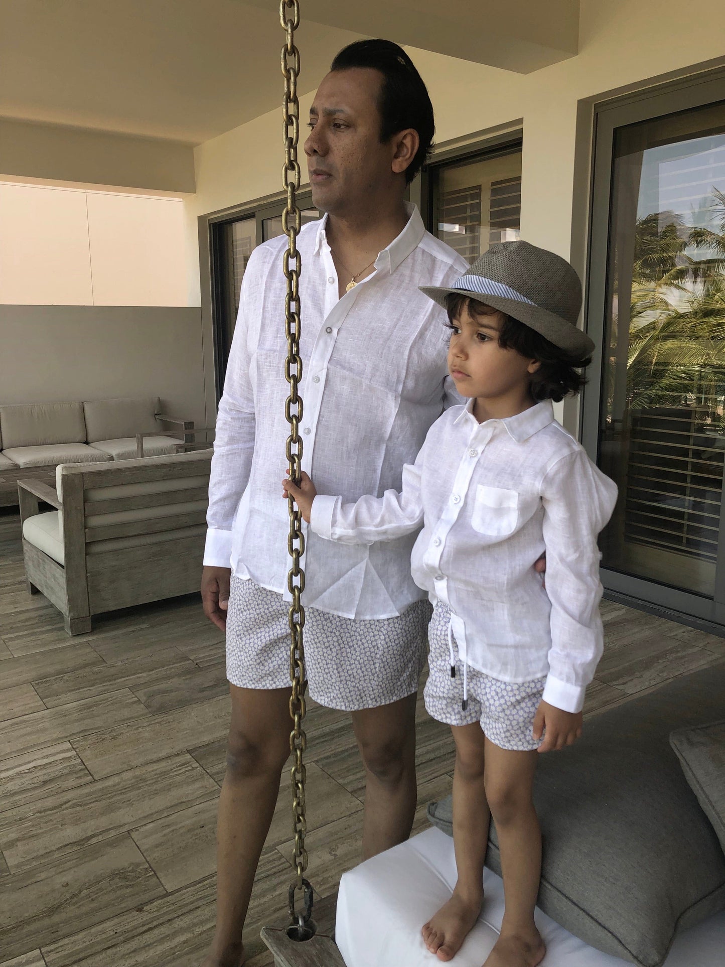 Dad White Linen Shirt - Petit Maison Kids